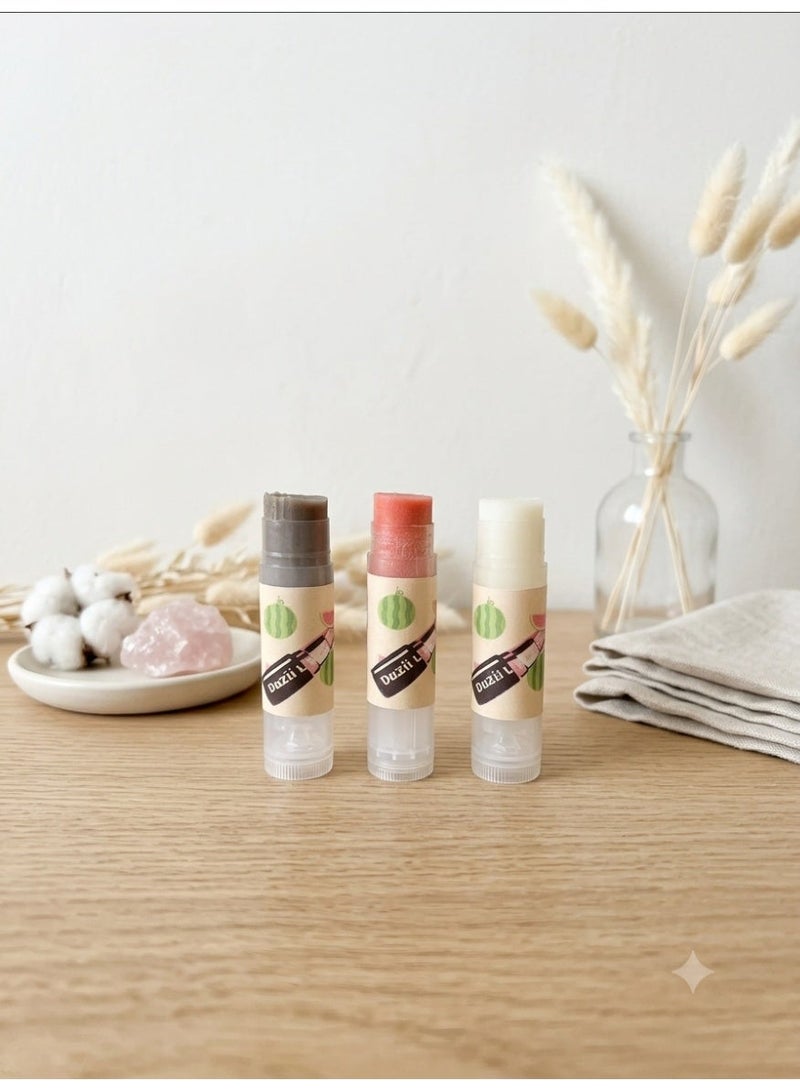 Lip Balm Set (3 Pieces) – Moisturizing, smooth, and tinted in various shades and flavors. - Image 2