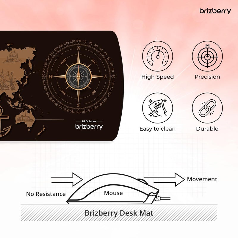ARTBRIZ ® Brizberry Extended Mouse Pad, Desk Mat, 740mm x 310mm x 3mm Large Printed Premium Anti Skid Rubber Base for Desktop Laptop Keyboard (DM Design 2) - Image 5