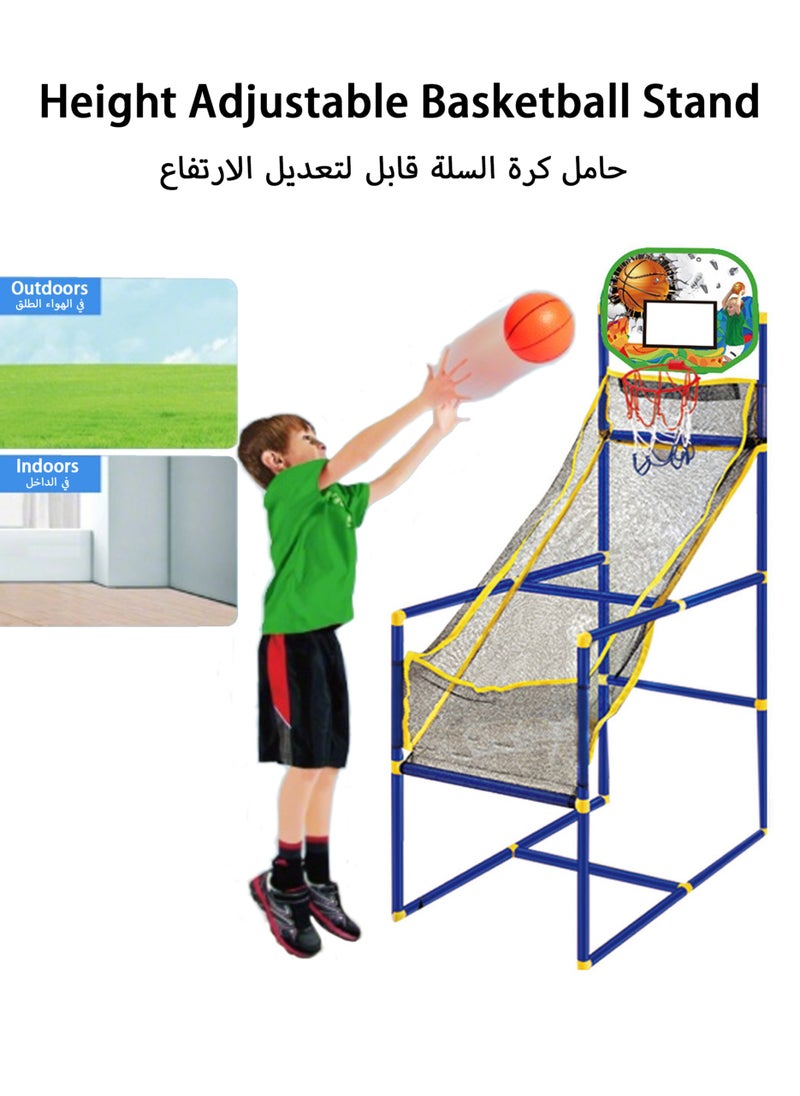 Jourvent Adjustable Height Kids Basketball Hoop & Stand Set for Indoor/Outdoor Use - Includes 2 Basketballs and Air Pump  - Image 2