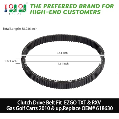 10L0L Golf Cart Clutch Drive Belt Fits EZGO RXV 2011 Up,OEM# 618630 - Image 2