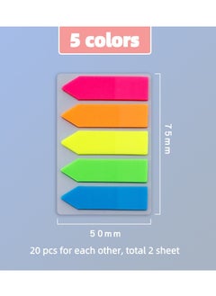 Generic 400 Pcs, 4 Sheets Transparent Sticky Notes, Page Markers, Book Notes, Pop Up Index Tabs,Label, Flags Stickers  - Image 3