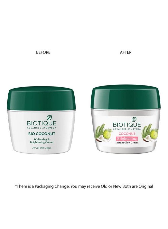 Biotique كريم تبييض وتفتيح جوز الهند الحيوي لجميع أنواع البشرة 175غ (عبوة من 2) - Image 4