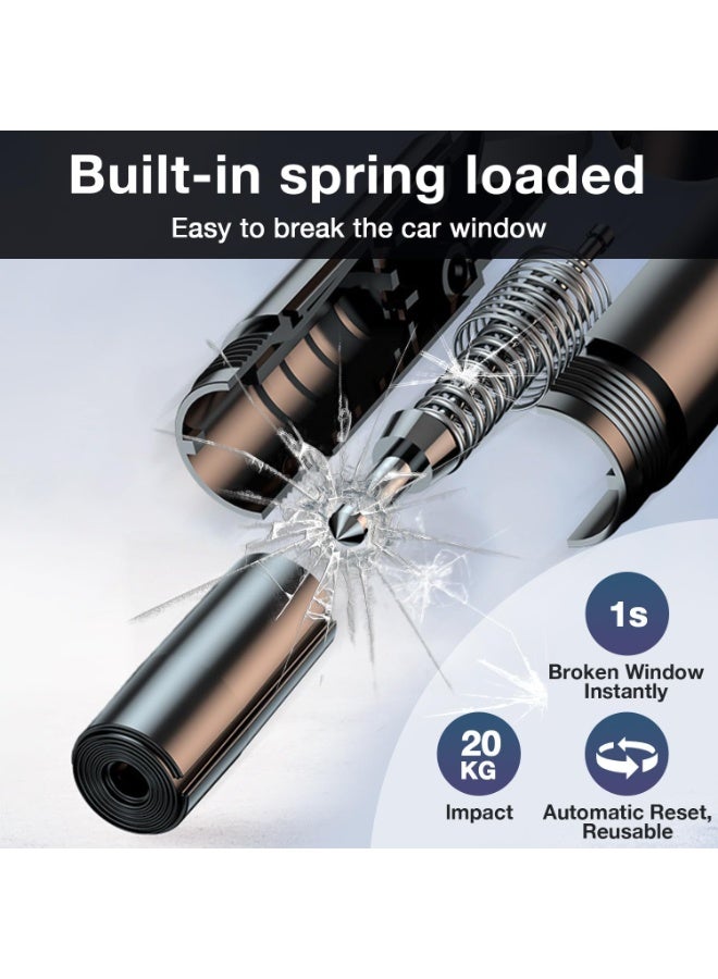 Window Breaker Seatbelt Cutter, 2-in-1 Car Window Breaker Tool,Emergency Glass Breaker and Auto Escape Tool，Safety Hammer for Car Accessories - Image 2