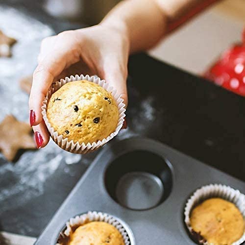 Entraxa Carbon Steel 6Slot Tin Muffin Cup Cake Mould Tray 26 X 18 X 2 cm Black - Image 5