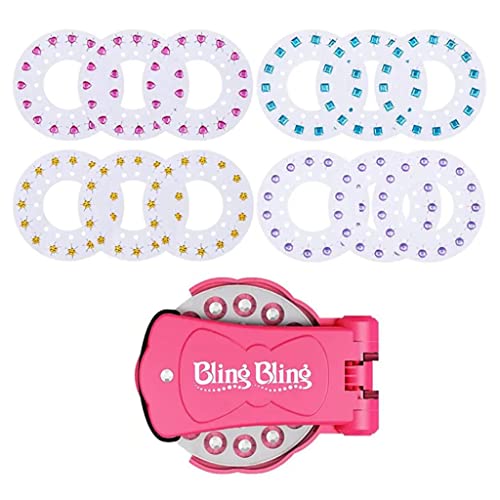MAYCREATE® Hair Gem Stapler, Quick Hair Gems Stamper for Girls Women with 180pcs Gems Kit, Hair Glitter Rhinestones, Bling Hair in Seconds Hair-Safe Styling Hair Accessories for Birthday, Party - Image 1