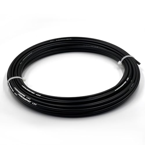 Farbetter Lined Bicycle Bike Derailleur/Shift Cable Housing, 4mm x 50ft, Including 50 PCS Cable End Caps Kit, The Most Trusted DIY Set for SRAM/Shimano Mountain Bike Road Bike (Black) - Image 2