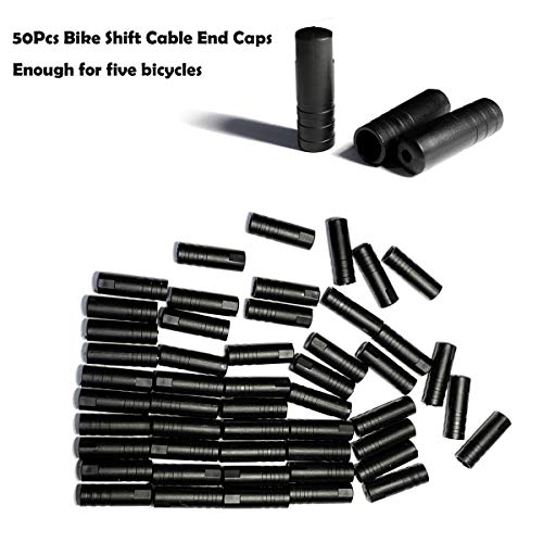 Farbetter Lined Bicycle Bike Derailleur/Shift Cable Housing, 4mm x 50ft, Including 50 PCS Cable End Caps Kit, The Most Trusted DIY Set for SRAM/Shimano Mountain Bike Road Bike (Black) - Image 3
