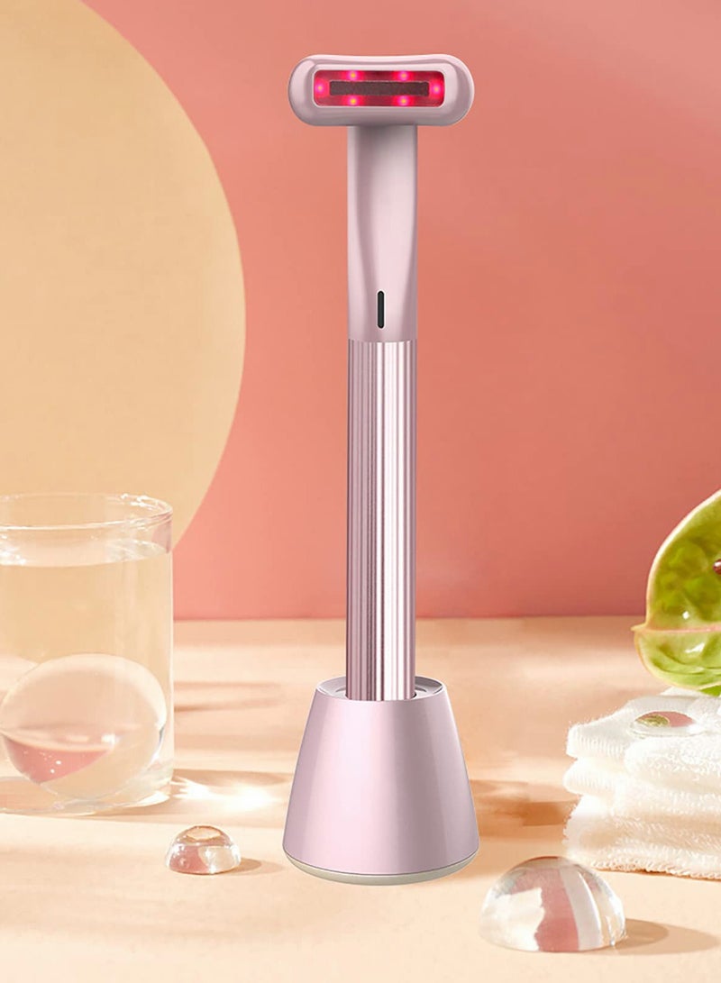 Excefore Face Skin Tightening Machine, 4-in-1 Facial Tool, Red Light Therapy for and Neck, Massager, Reduce Wrinkles, Anti-Aging Tools, 2022 Upgraded Version - Pink - Image 1