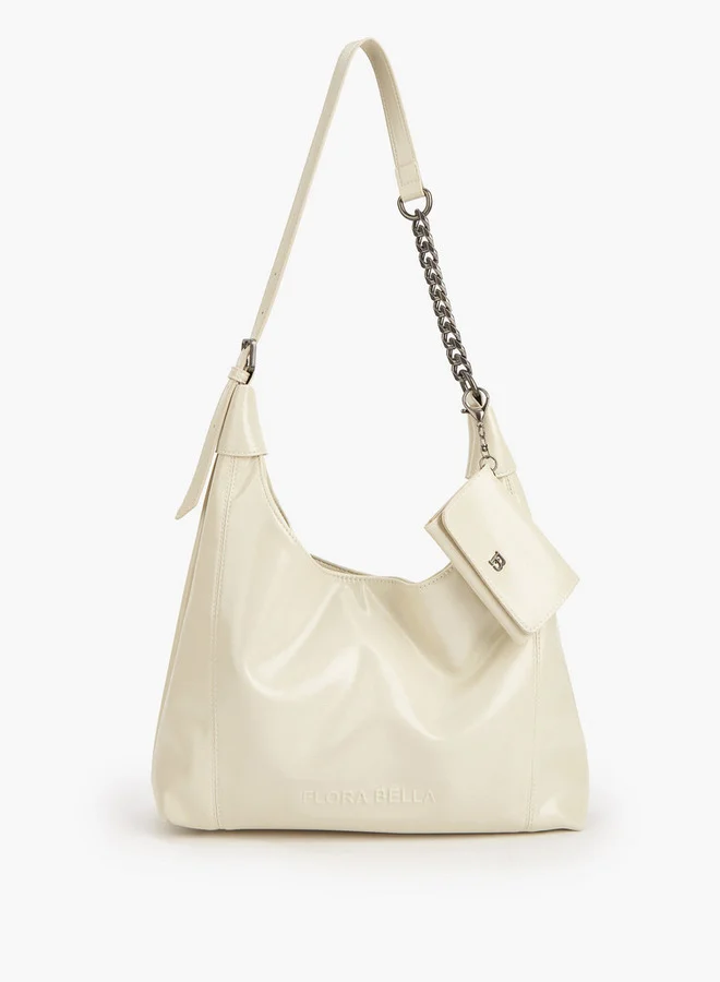 Flora Bella By Shoexpress Solid Shoulder Bag with Detachable Pouch
