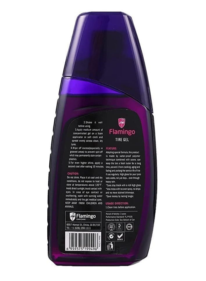 جل إطارات السيارة، جل حماية الإطارات طويل الأمد، جل إطارات قائم على الماء 500 مل - Image 3