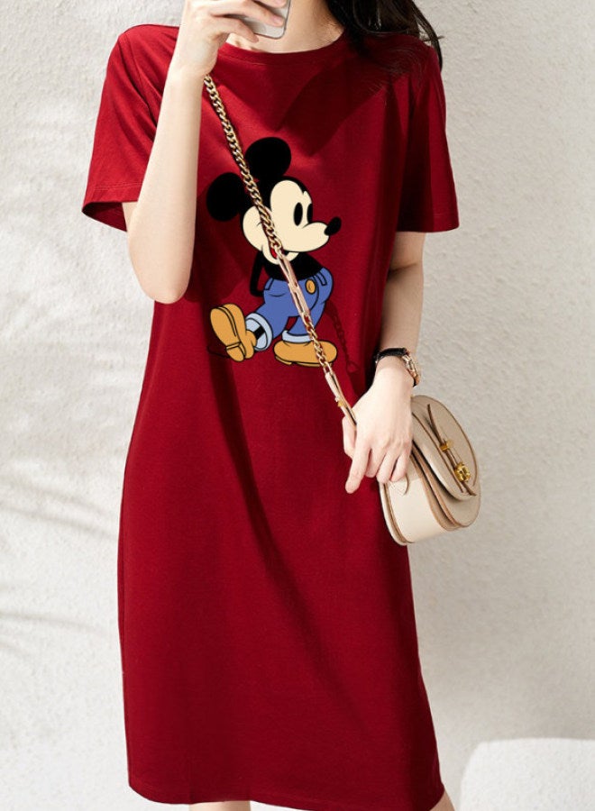Yailla Summer Loose Tshirt Dress