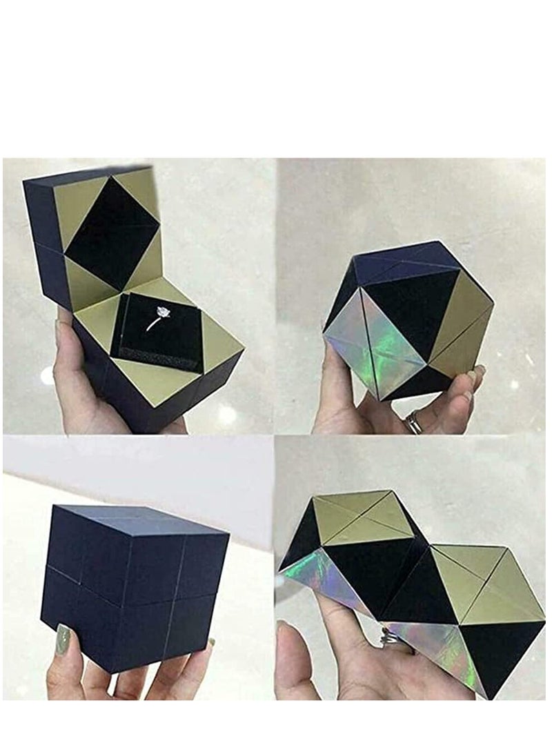 SYOSI Creative Cube Ring Box Magic Rotating Bracelet And Puzzle Jewelry Box Unique Proposal Ring Box Funny Gift Box - Image 4