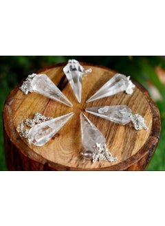 Excel Crystal Quartz Faceted Cone Pendulum Healing Dowsing Crystal Pendulum, Spiritual Energy Tool, Clear Quartz Pendulum for Meditation Lovers  - Image 3