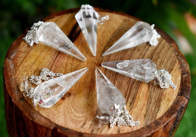 Excel بندول كريستال كوارتز مزخرف على شكل مخروط للعلاج والتنقيب، أداة طاقة روحية، بندول كوارتز شفاف لعشاق التأمل - Image 3