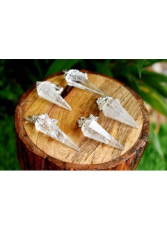 Excel Crystal Quartz Faceted Cone Pendulum Healing Dowsing Crystal Pendulum, Spiritual Energy Tool, Clear Quartz Pendulum for Meditation Lovers  - Image 2