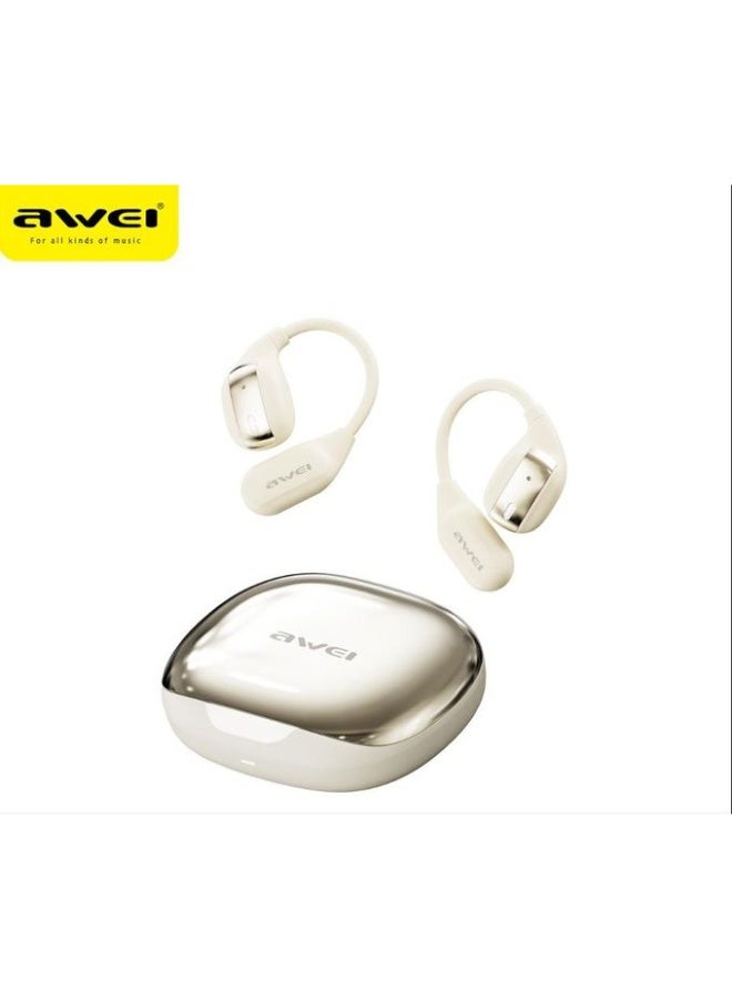 Awei Earphone - TZ10 - Sports IPX4 Waterproof Over-Ear Suitable for TVs, Cell Phones and Cell Phones - Beige - Image 1