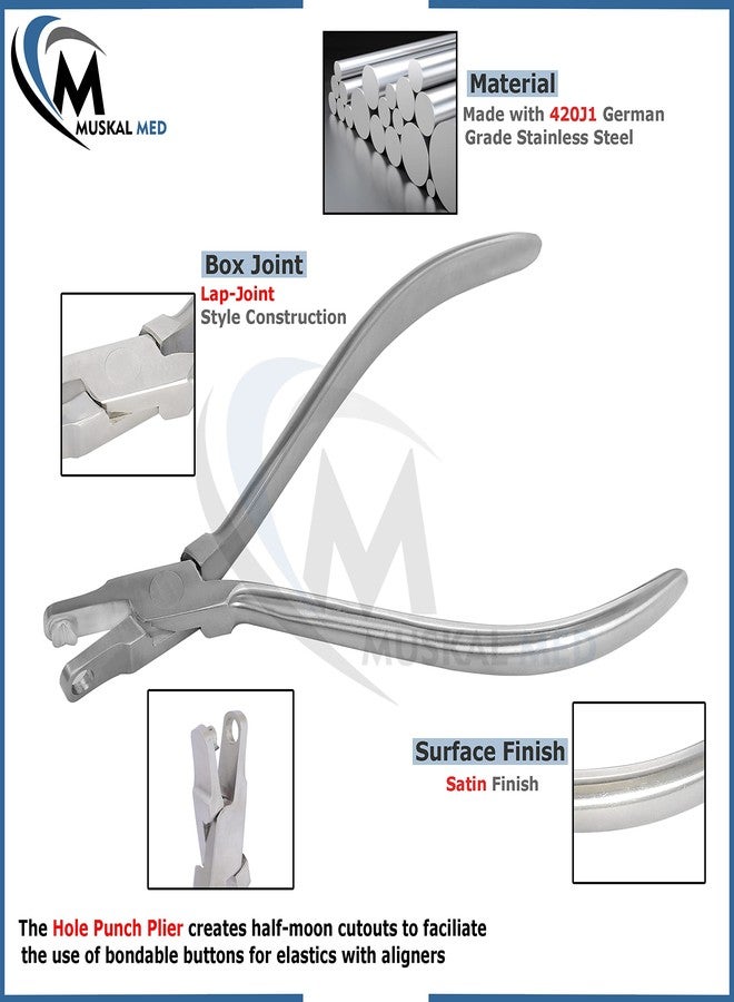 VISION TEK MED Orthodontic Dental Hole Punch Pliers Thermal Forming Retainer Clear Aligner Braces Plier - Image 2