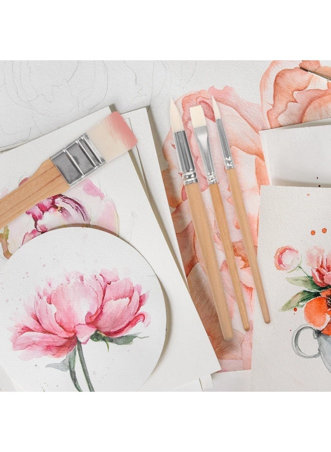 6 Pcs Paint Brushes Set Wooden Painting Tools Painting Tools for School Travel Home Gifts - Image 3