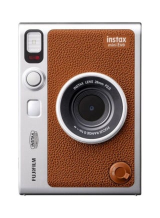 Instax Mini EVO Hybrid Instant Camera – Brown (USB-C) | Instant Print with Digital Preview, Creative Modes & Built-In Selfie Mirror - view 2