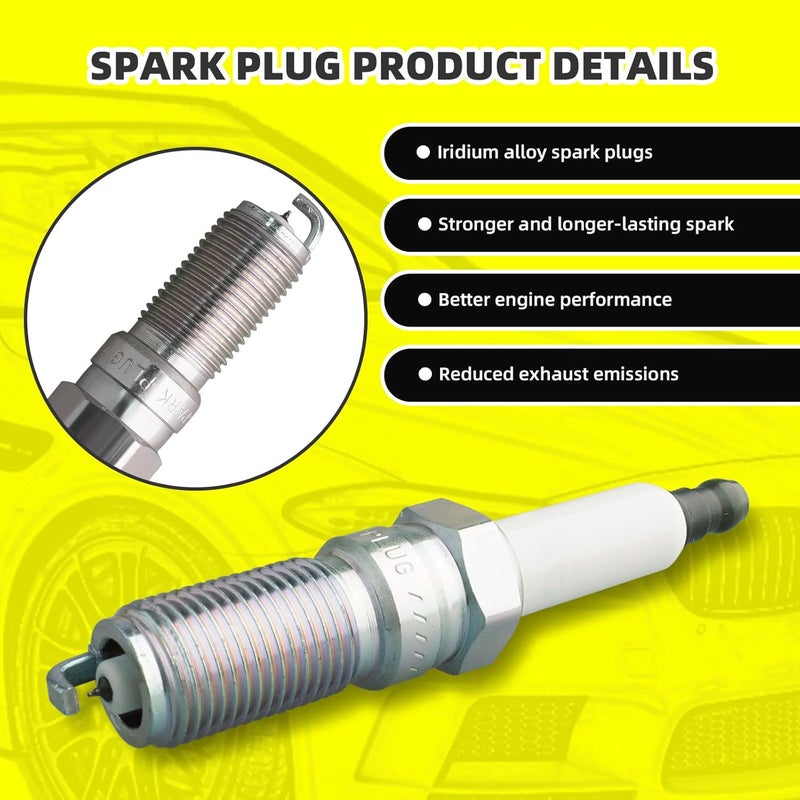 MOAUTO Set of 16 PCS Iridium Spark Plugs with Wire Set 671-8173 for Ford F150 F250 F350 E350 Super Duty 2010-2014 - V8 6.2L - Image 3