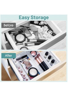 Generic 16 PCS Desk Drawer Organizers, Non-Slip and Crack Drawer Organizer Set with 5 Different Sizes, Drawer Organizer Trays for Makeup, Jewelries, Office Accessories  - Image 4