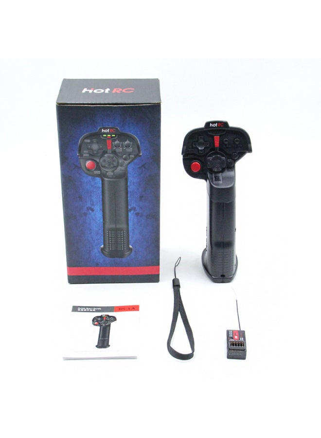 HOTRC China Airlines DS-4A One-handed Remote Control 2.4G Four-channel RC Model Car Fishing Net Boat Remote Control-Colour:Ds-4a Remote Control (including Receiver)-Specification:Hotrc China Airlines Genuine Product  - Image 1