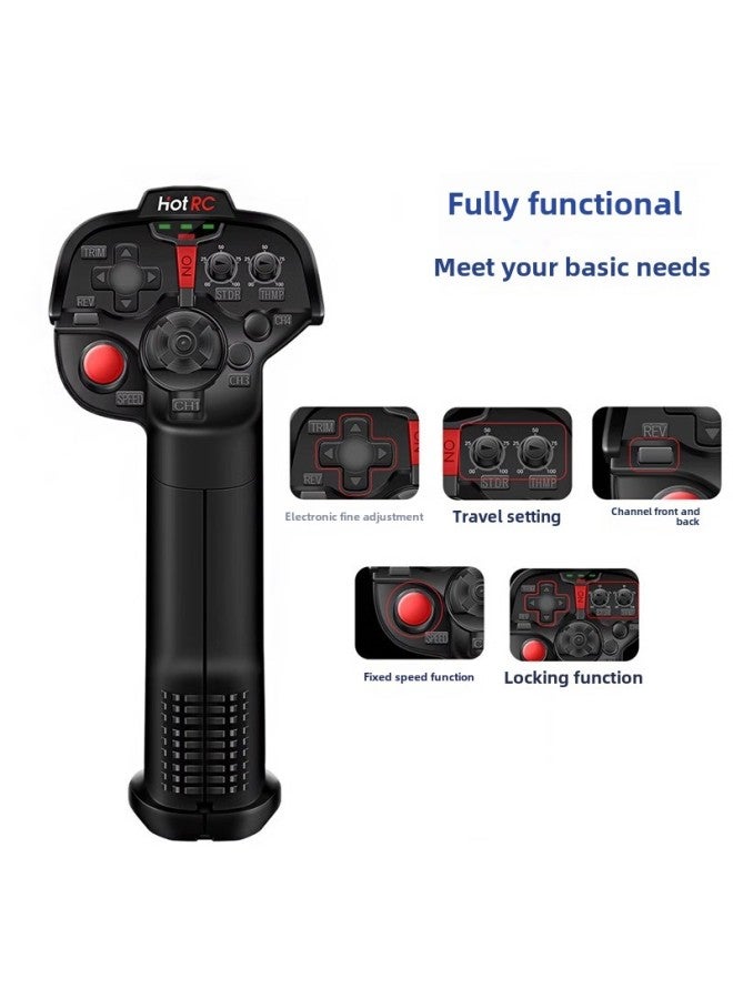 HOTRC China Airlines DS-4A One-handed Remote Control 2.4G Four-channel RC Model Car Fishing Net Boat Remote Control-Colour:Ds-4a Remote Control (including Receiver)-Specification:Hotrc China Airlines Genuine Product  - Image 5