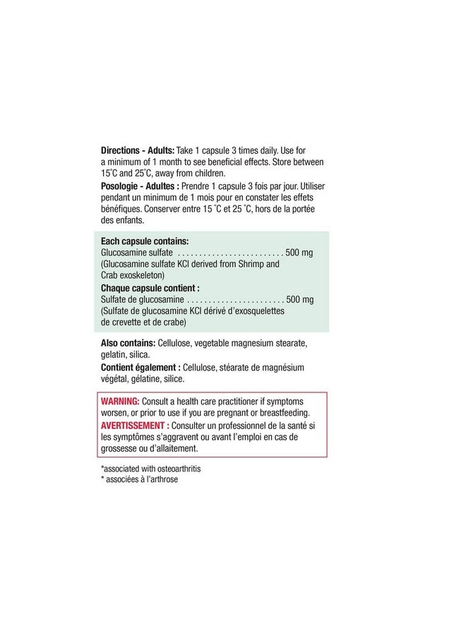 Jamieson - Glucosamine Sulfate 500Mg 360 Capsules - Image 1