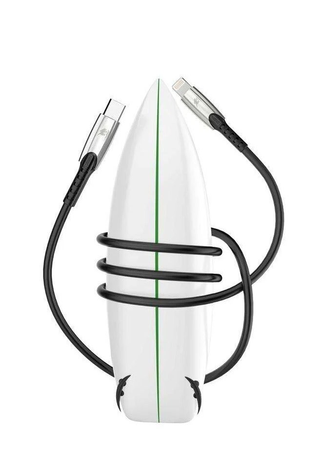 Spark berry PD Type C iPhone cable, 3A power, 1.20m long (white, black) - Image 2