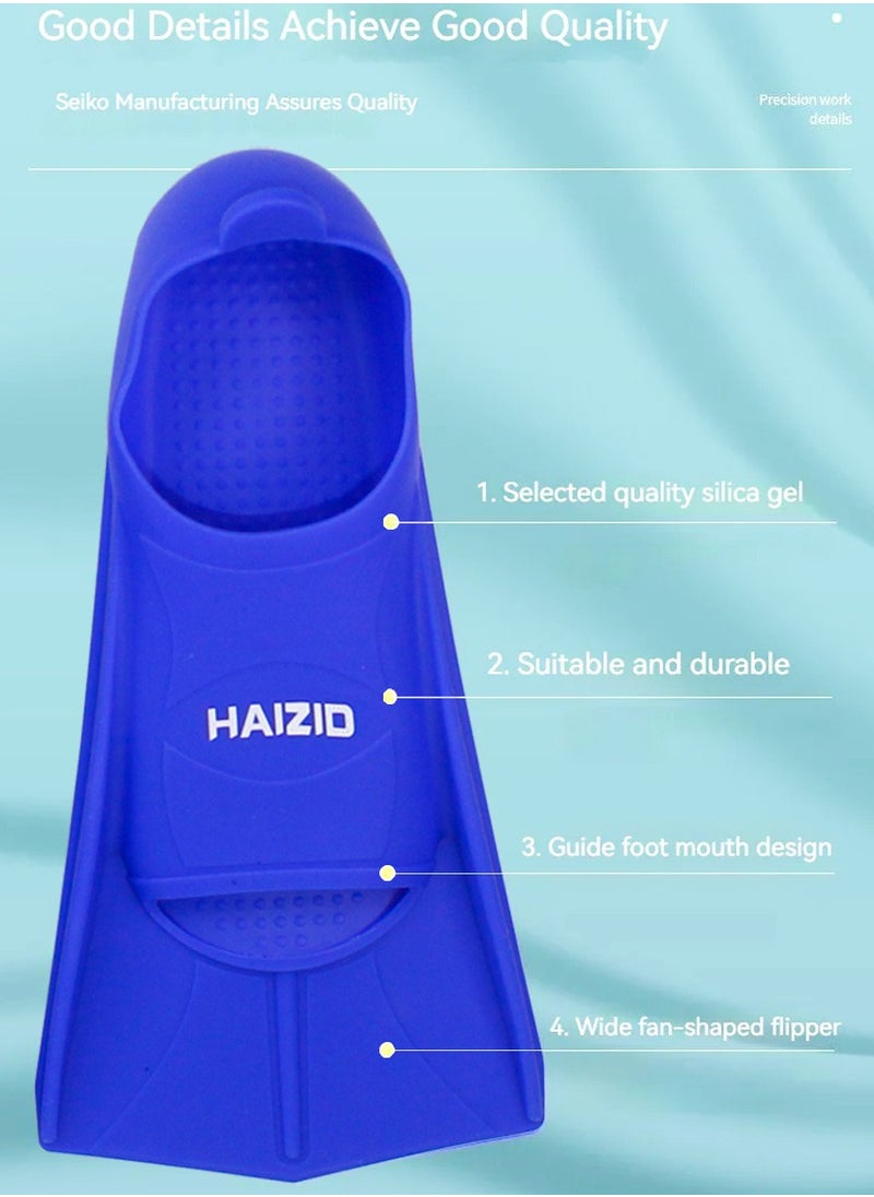 HAIZID Snorkeling Fins for Diving, Snorkeling, Scuba, Swimming, Swimming Training, Silicone Diving and Swimming Flippers Offers Stronger, Faster Kick with Greater Propulsion, for Adults Kids, Snorkeling Gear  - Image 3