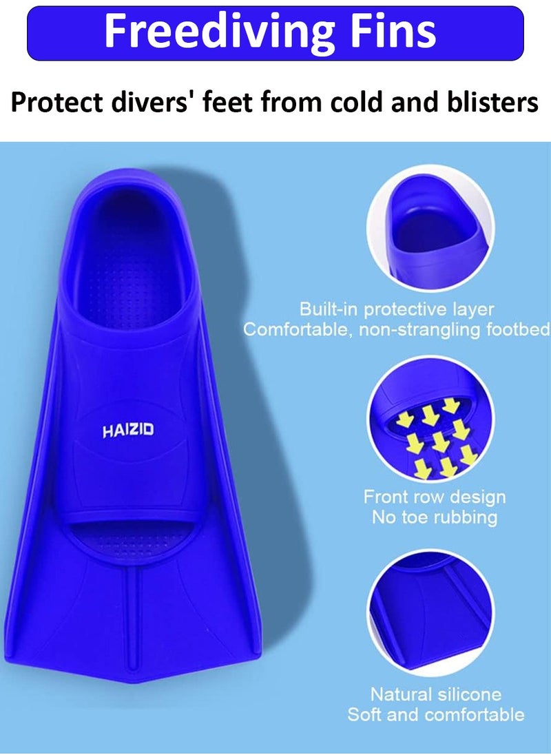 HAIZID Snorkeling Fins for Diving, Snorkeling, Scuba, Swimming, Swimming Training, Silicone Diving and Swimming Flippers Offers Stronger, Faster Kick with Greater Propulsion, for Adults Kids, Snorkeling Gear  - Image 4