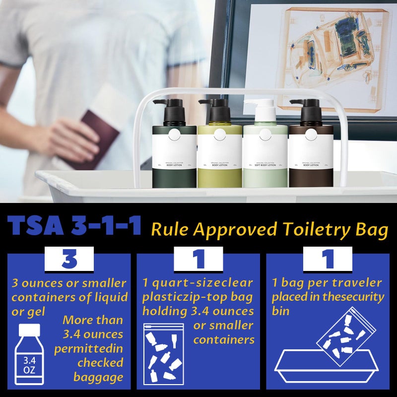 YedsIntu 16 Pieces Clear Makeup Bags Bulk, TSA Approved Toiletry Bag for Travel, PVC Waterproof Cosmetic Pouches Clear Pouch with Zipper for Men and Women Carry-on Travel Essentials Cosmetic Bags (White-M) - Image 3