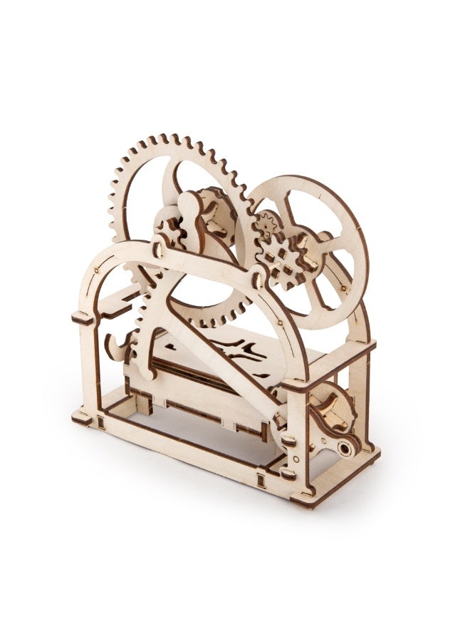 UGEARS أوجيرز، صنع في أوروبا، لغز خشبي ثلاثي الأبعاد، مجموعة نموذج ميكانيكي، طاولة، طراز عتيق، للجنسين، لعبة بناء حرفية ذاتية التجميع، مثالية للهدايا، لا حاجة للصمغ، 61 قطعة، UGR-70001 - Image 3