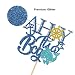 Helewilk Ahoy Its a Boy Cake Topper Nautical theme Birthday Party Decoration Ahoy Baby Shower Gender Reveal Party Cake Picks Welcome Baby Boy Party Supplies Photo Booth Props Blue Glitter - Image 4