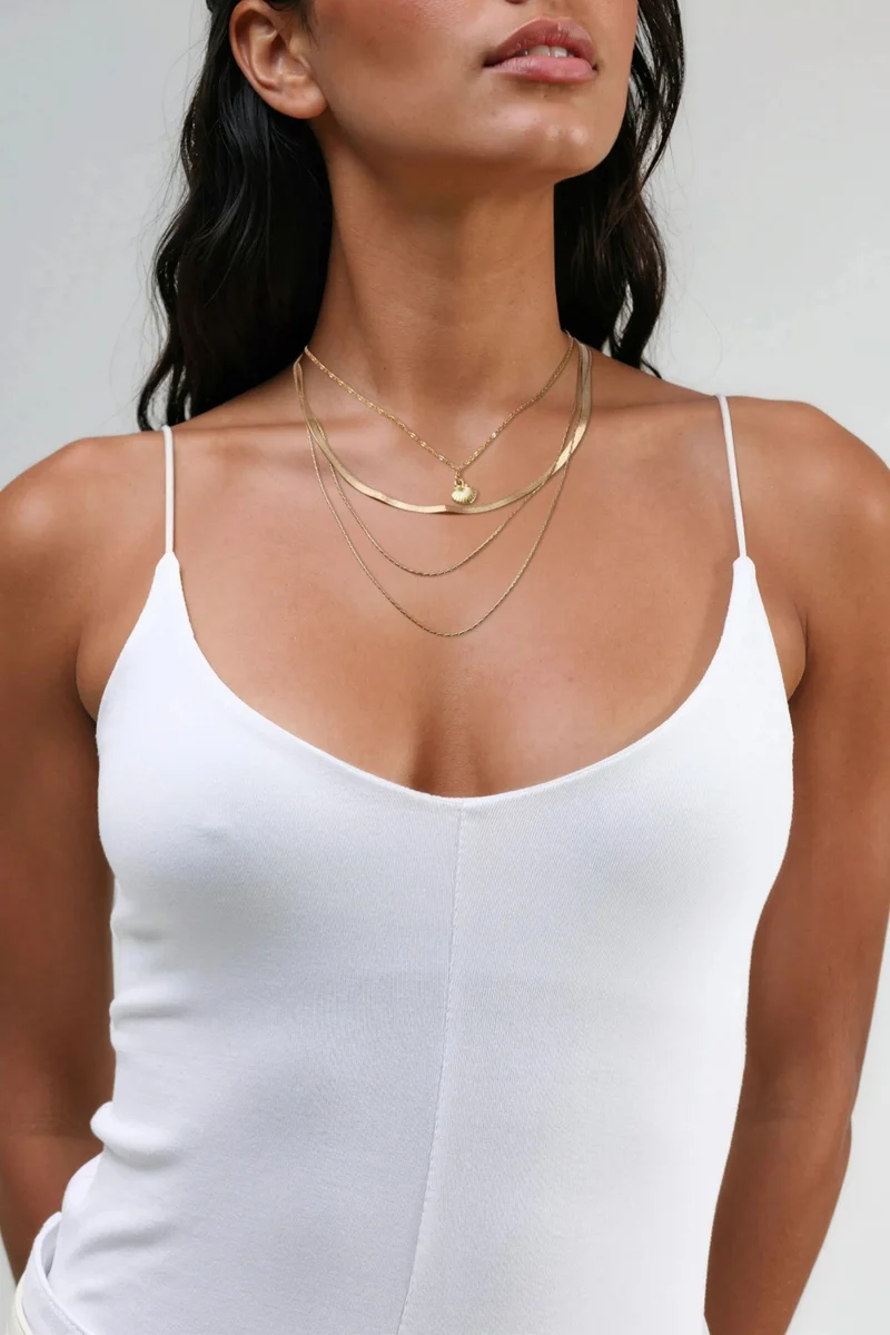 Busem White BUSEM Slim Fit Ribbed V-Neck Blouse for Women | Best Price UAE