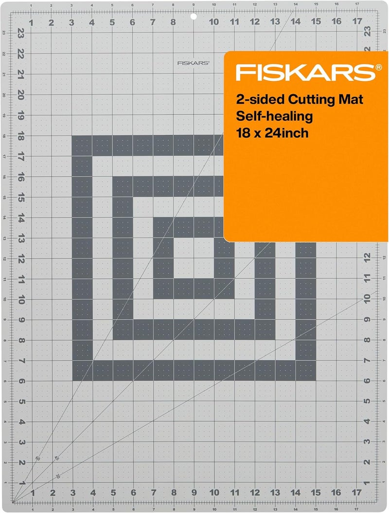 Fiskars 2-Sided Self-Healing Cutting Mat - 18 x 24 Inches for Crafts, Sewing, and Quilting - Gray - Image 1