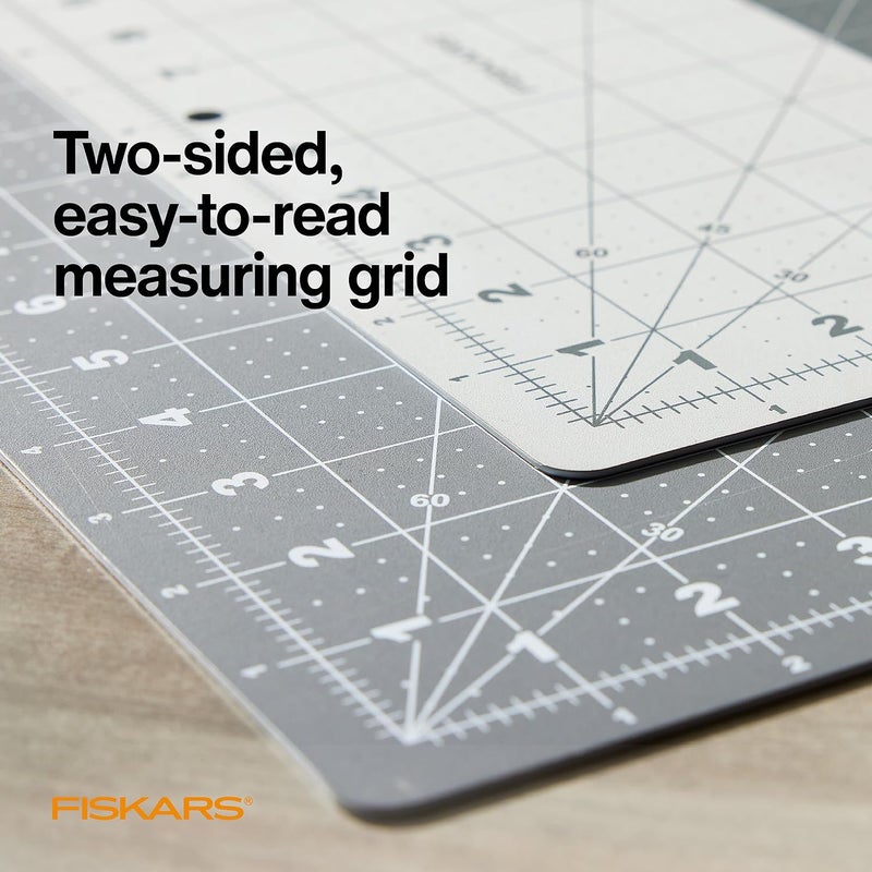 Fiskars 2-Sided Self-Healing Cutting Mat - 18 x 24 Inches for Crafts, Sewing, and Quilting - Gray - Image 2