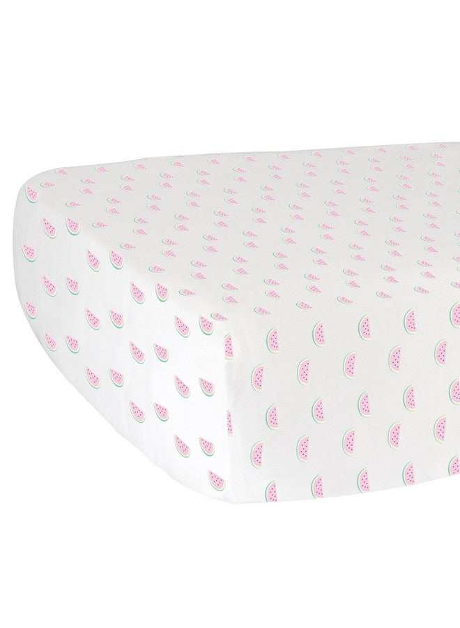 Hello Spud - Watermelons Fitted Crib Sheet Organic Cotton Jersey - Super Soft - Image 1
