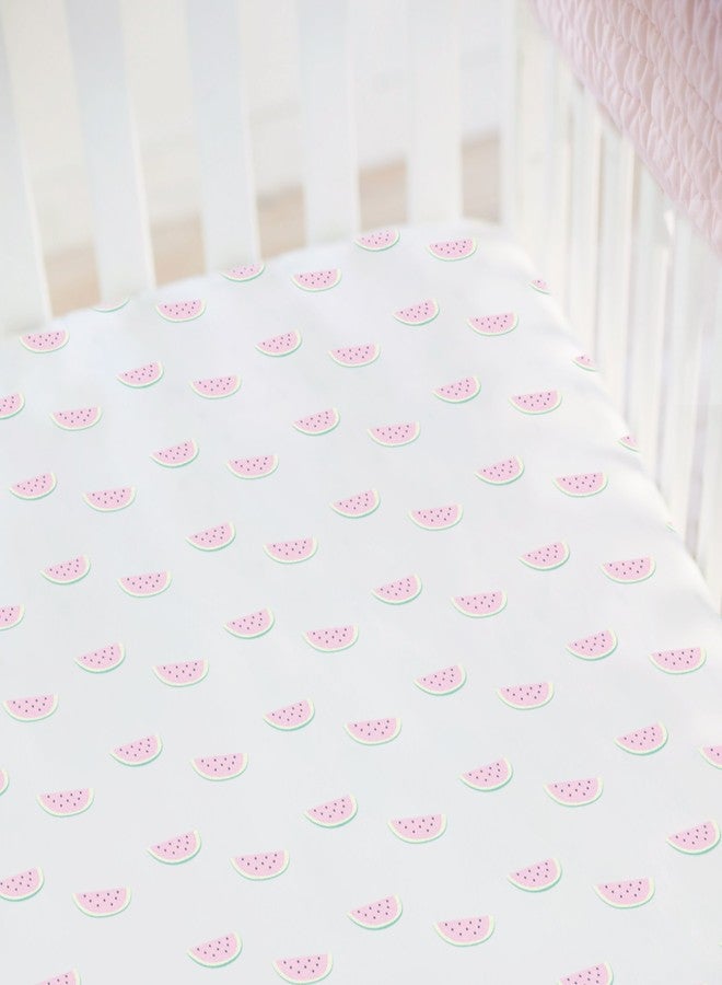Hello Spud - Watermelons Fitted Crib Sheet Organic Cotton Jersey - Super Soft - Image 3