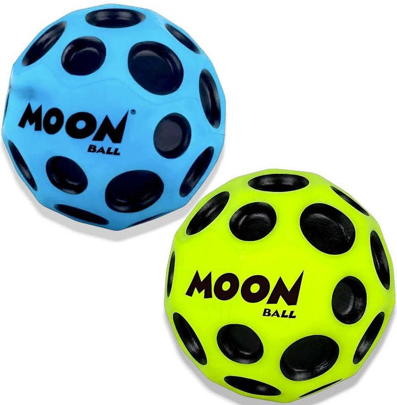 winble Moon Ball Pack of 2 � High Bounce Outdoor Fun for All Ages | Durable, Textured Grip, and Lunar Surface-Inspired Design (2) - Image 1