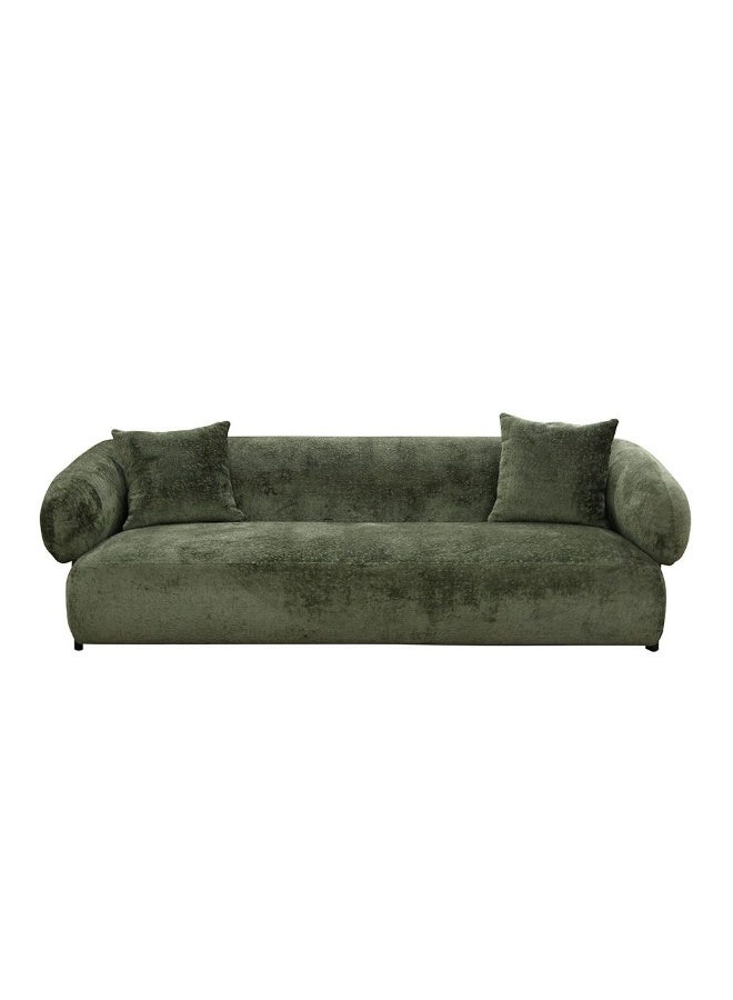 DANUBE HOME Trinity Fabric 3 Seater Sofa Modern Design Three Seat Sofas Comfortable Living Room Furniture L242Xw98Xh76Cm - Green  - Image 5