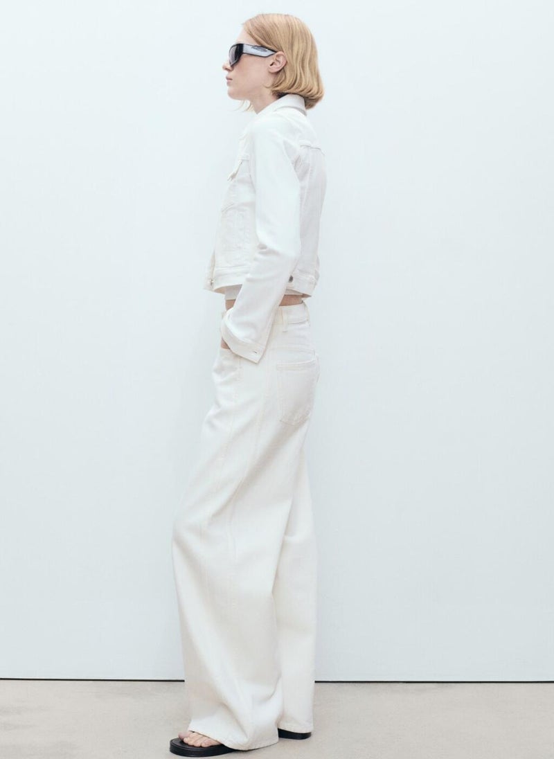 MANGO Crop Denim Jacket  - Image 3