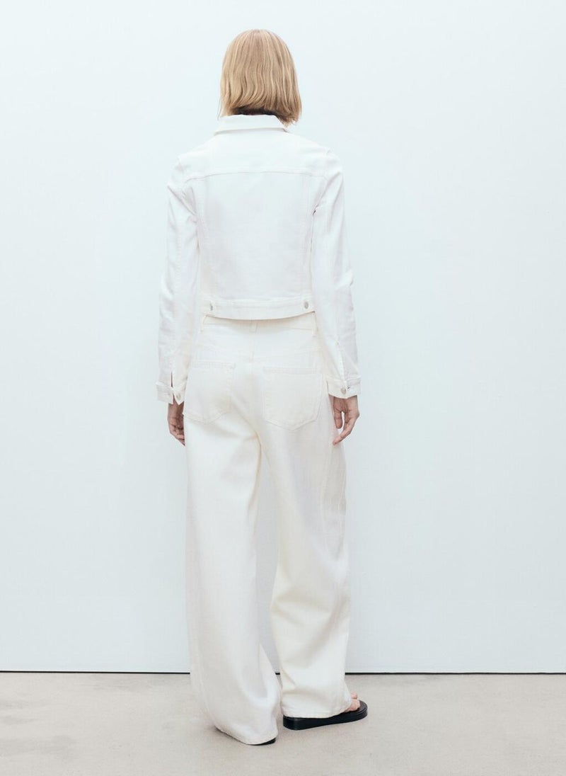 MANGO Crop Denim Jacket  - Image 2