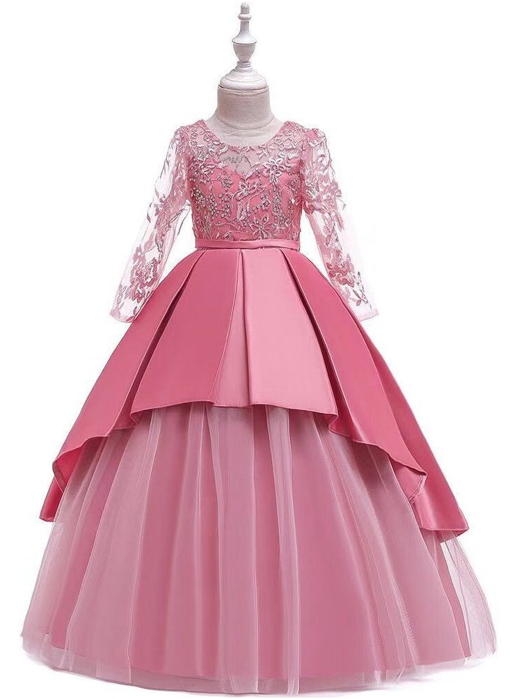 Best Gift Fashion - Girl Dress For Party Pink Color - Image 1