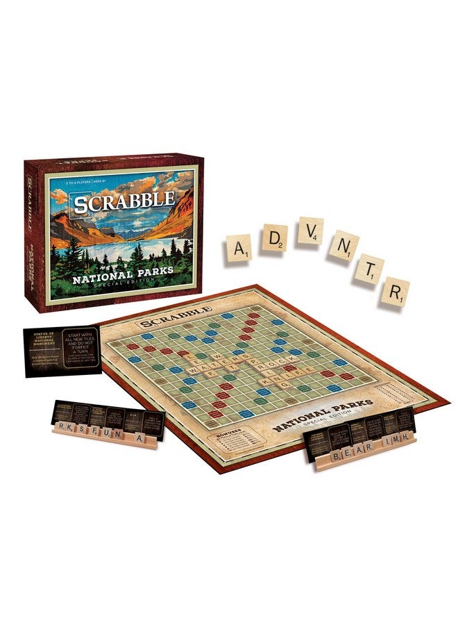 USAopoly يو إس إيه أوبولي سكربل: الحدائق الوطنية | للأعمار 8+ | 2-4 لاعبين | مجموعة واحدة، بني - Image 2