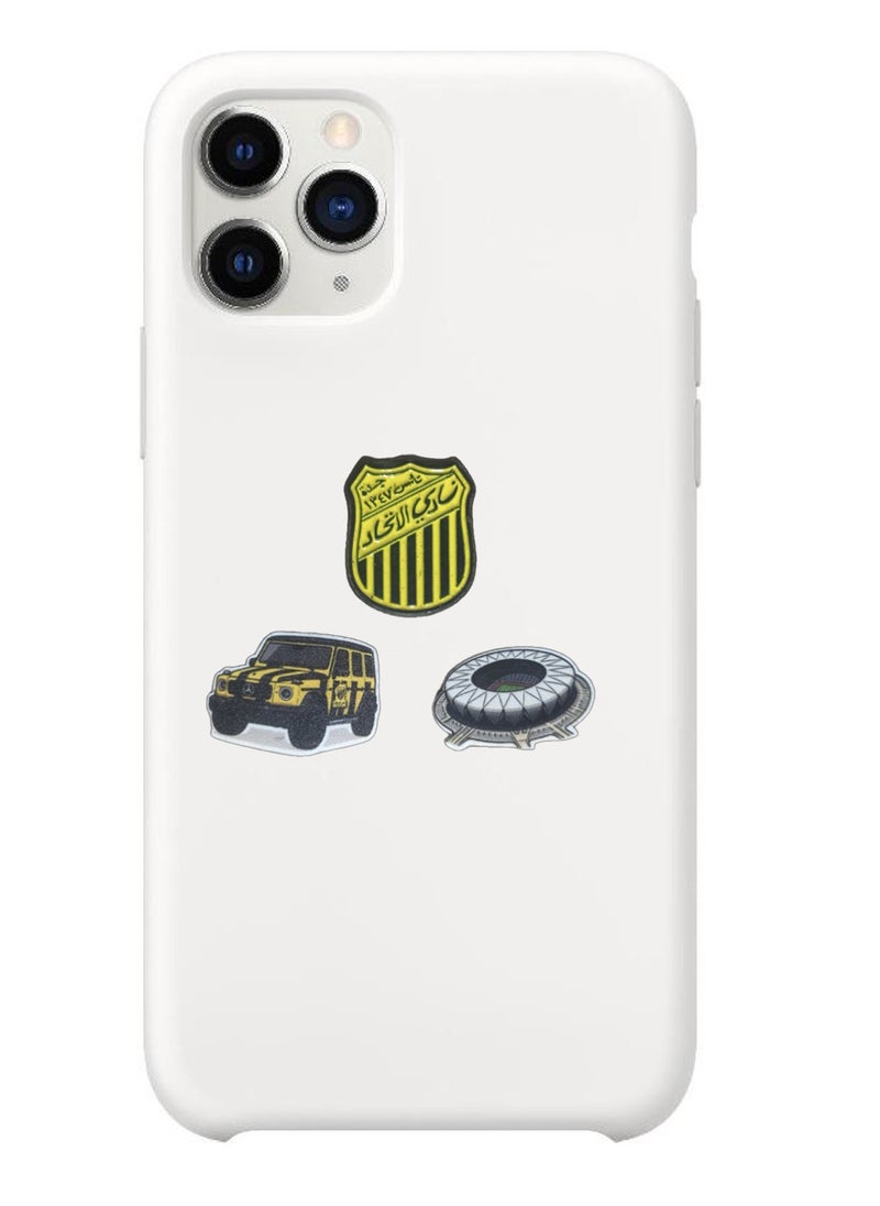 3 Pieces of Sticker for Mobile or Any Smooth Surface Shape of Ittihad