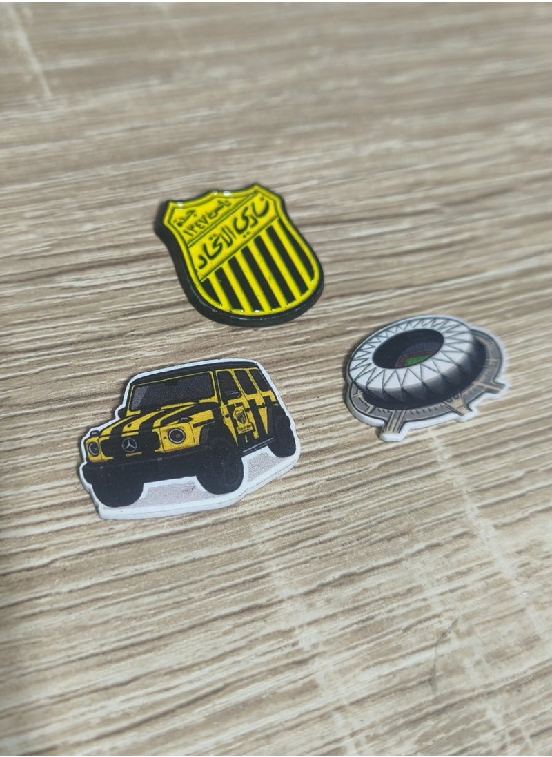 3 Pieces of Sticker for Mobile or Any Smooth Surface Shape of Ittihad