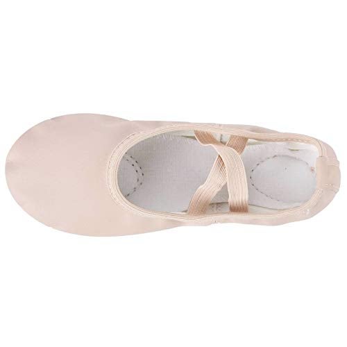 Dynadans Soft Leather Ballet Shoes/Ballet Slippers/Dance Shoes for Girls and Boys (Toddler/Little/Big Kid/Women)-Nude-2M Little Kid - Image 4