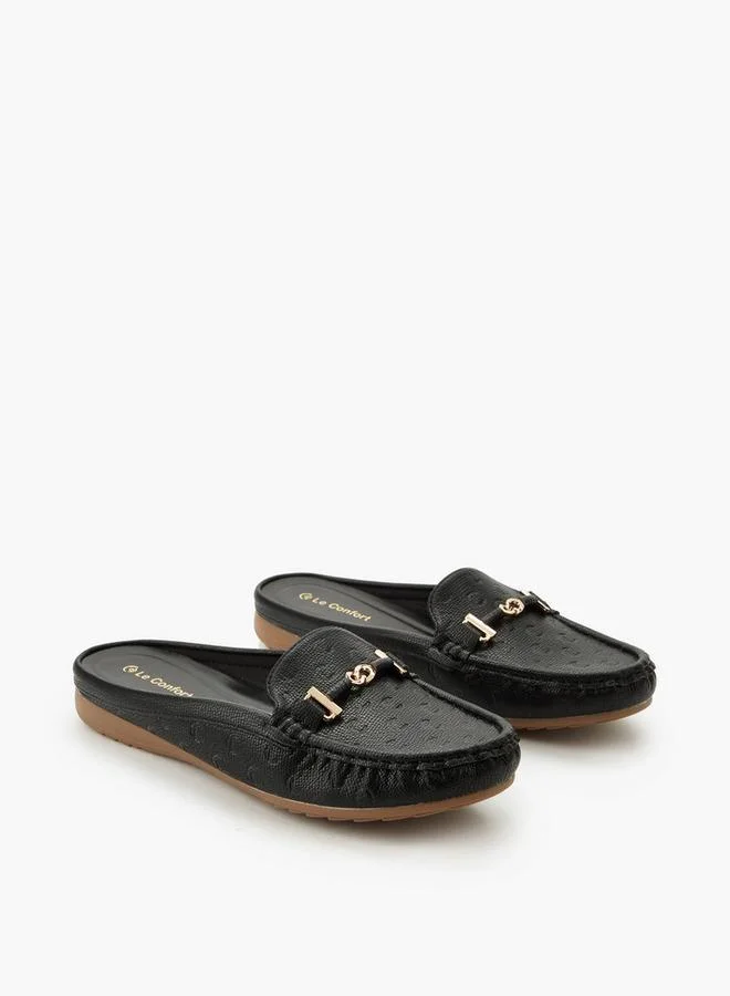 Le Confort Women Monogram Embossed Mules