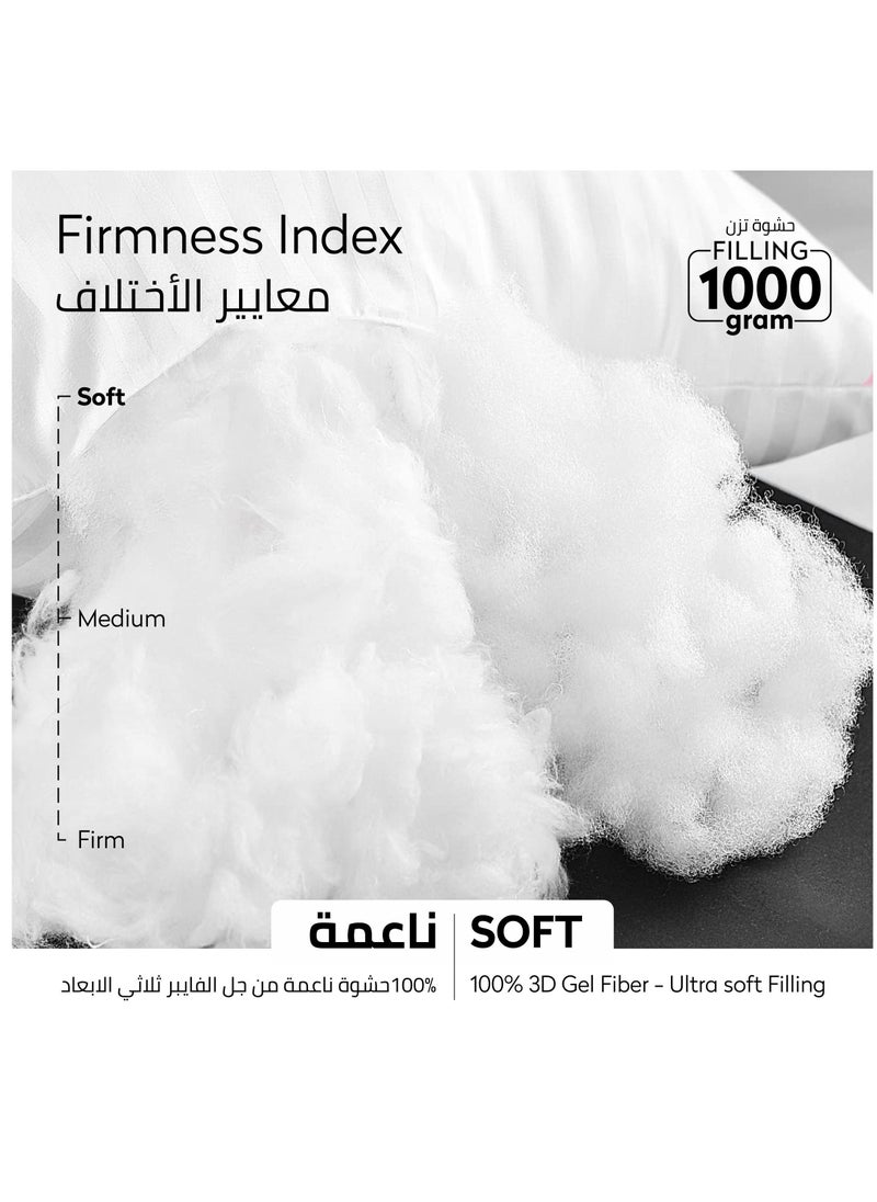 Donetella Combo Pack of 200x200+8 CMS Hotel Mattress Felt (1000GSM) + 2 Pillows (1000gram each), King Size, Bamboo Fabric Topper, Soft & Comfortable Pillow, White  - Image 4